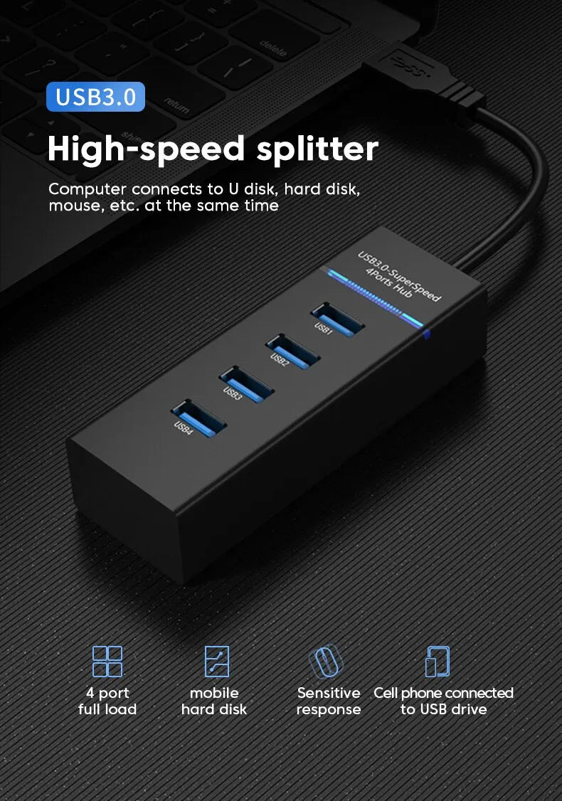 HUB splitter USB 3 - (4xUSB3.0)